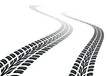 Vector: Winding trace of the tires Winding trace of the tires