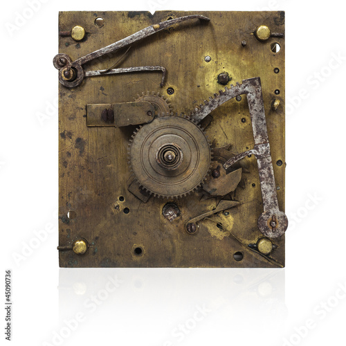 Photo: Inner workings of an old fashioned clock Inner workings of an old fashioned clock