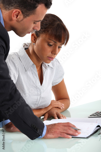 Photo: Businessman colleague for a favor Businessman colleague for a favor