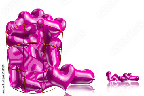 Illustration: Basket put love Basket put love