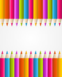 Rainbow colorful pencils banner pattern