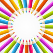  Back to school pencil rainbow circle