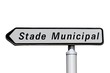 Fléchage d'un stade municipal