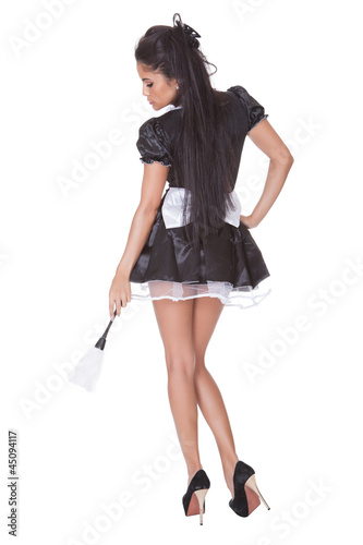 Photo: Sensual woman in skimpy maids uniform Sensual woman in skimpy maids uniform
