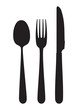 Vector: Cutlery - knife, fork and spoon Cutlery - knife, fork and spoon