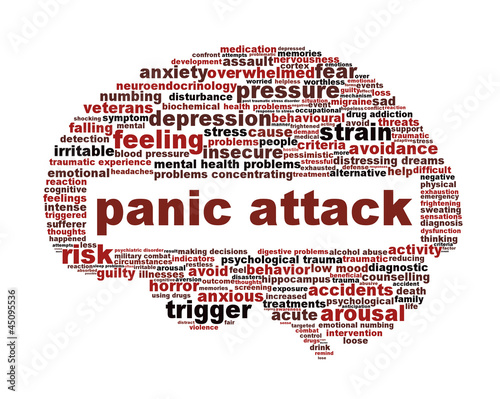 Illustration: Panic attack icon design isolated on white Panic attack icon design isolated on white