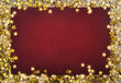 christmas background with star-shaped confetties