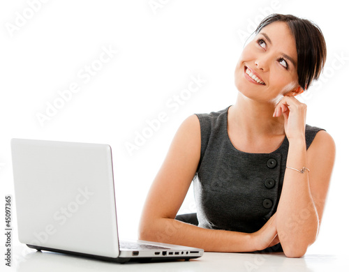 Photo: Thoughtful business woman Thoughtful business woman