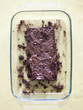 "Chocolate cake, overhead view"