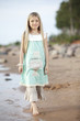 Girl walking along the Beach