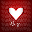 Vector: Valentine's day background with hearts - for you sign Valentine's day background with hearts - for you sign