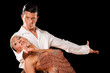 latino dance couple in action