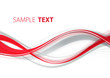 Vektor: Red and grey waves Red and grey waves