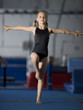 USA, Utah, Orem, portrait of girl (8-9) exercising in gym
