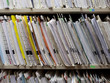 USA, Utah, Payson, Medical records on shelf
