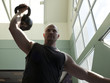 "USA, Utah, Draper, Man exercising in gym"