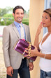 Woman receiving gift