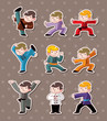 cartoon chinese Kung fu stickers