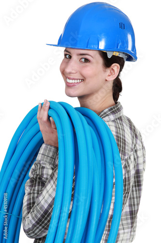 Photo: Femael manual worker Femael manual worker