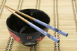 Chinese Snake Chopsticks and Rice Bowl. Chinese New Year