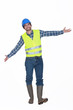 happy craftsman posing