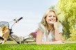 happy young woman relaxing