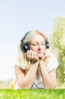happiness smiling blonde woman relaxing