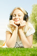 happiness smiling blonde woman relaxing