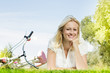 happy young woman relaxing