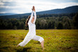 Woman exercising yoga outdoor