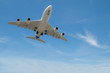 jet aircraft on take-off or landing in blue sky