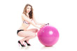 Foto: Girl in Rosa mit Wasserball Girl in Rosa mit Wasserball
