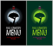 Halloween Menu Cards Design template set.