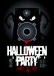 Halloween Party Design template, with wicked bloody speaker