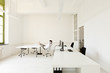 Photo: interior, office with modern furniture, man relaxes interior, office with modern furniture, man relaxes