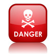 "DANGER" Button (risk hazard caution warning sign dangerous)