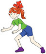 Vector: Girl with bow Girl with bow