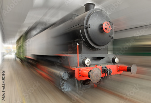 Photo: Steam locomotive. Steam locomotive.