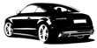 Illustration: modern car silhouette modern car silhouette
