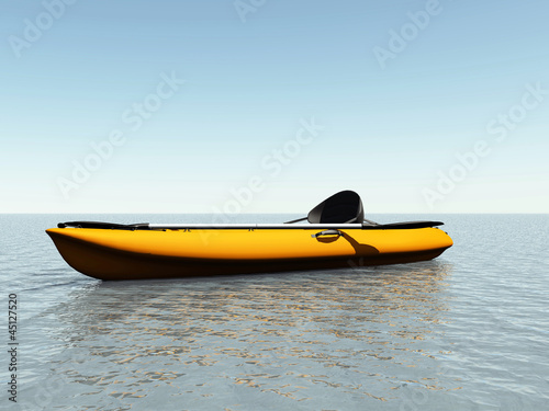 Illustration: kayak in the sea kayak in the sea