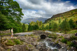 Ashness Bridge over small stream in Lake District