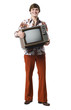 man in retro clothing
