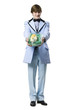 man in retro clothing