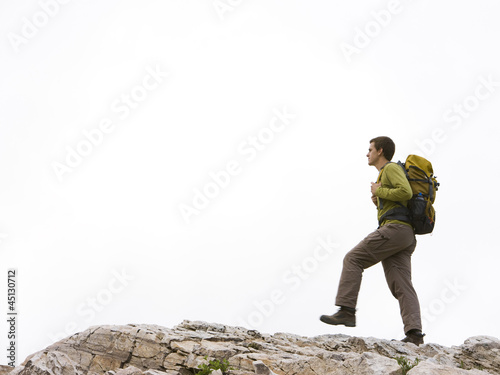 Photo: hiker on a ridge hiker on a ridge