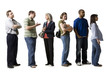 people waiting in line