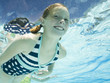 girl in a swimming pool