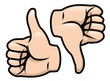 Vector: Thumbs Up And Down Thumbs Up And Down