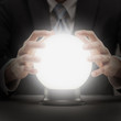 businessman with crystal ball