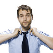businessman looking very disheveled