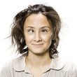 homeless person with crossed eyes